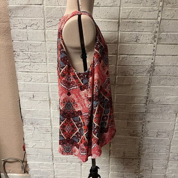 Market & spruce BoHO Handkerchief Sleeveless Blouse Tank Top M - Picture 4 of 10